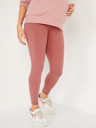 Maternity Rollover-Waist PowerChill 7/8-Length Leggings | Old Navy (US)