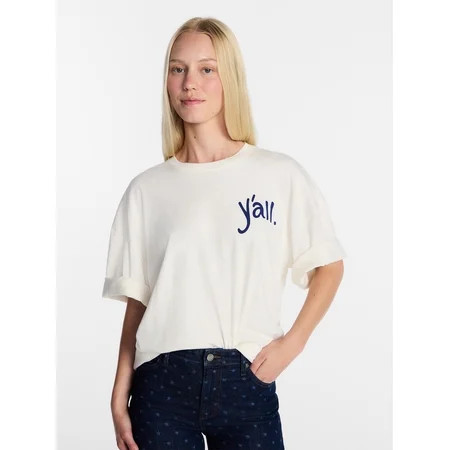 Kacey Lee Women's Y'all Women's Graphic Tee with Short Sleeves, Sizes XS-XXL | Walmart (US)