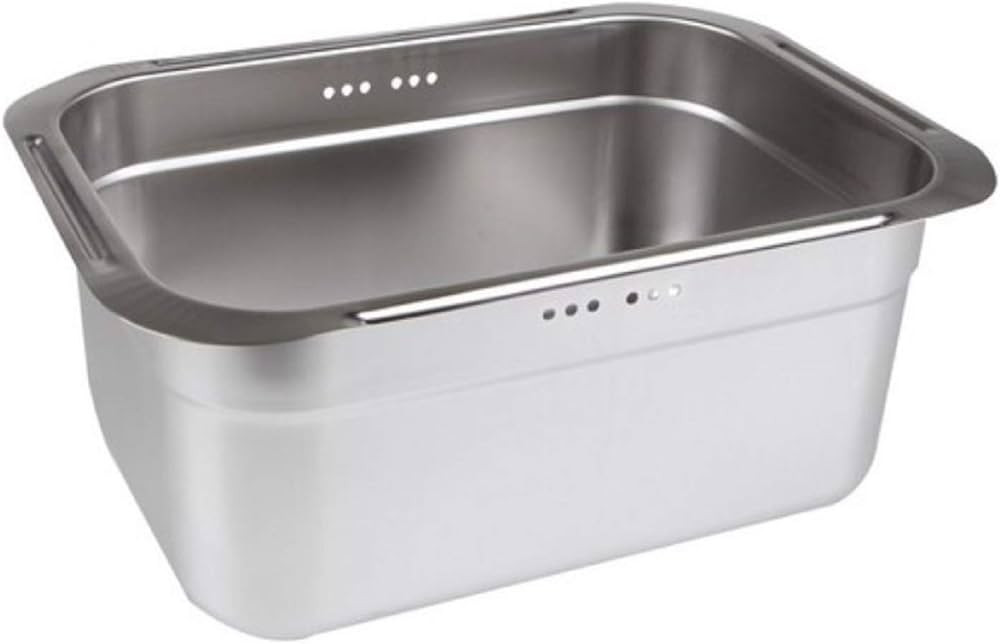 Incoc Stainless Steel Basin Bucket Dishpan Dish Washing Bowl Basket Portable Tub Rack (Large) | Amazon (US)