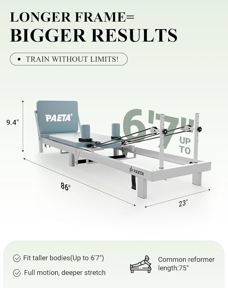 PAETA Pilates Reformer, 86" Foldable Reformer Pilates Machine for Home Use, with Dual Resistance-... | Amazon (US)