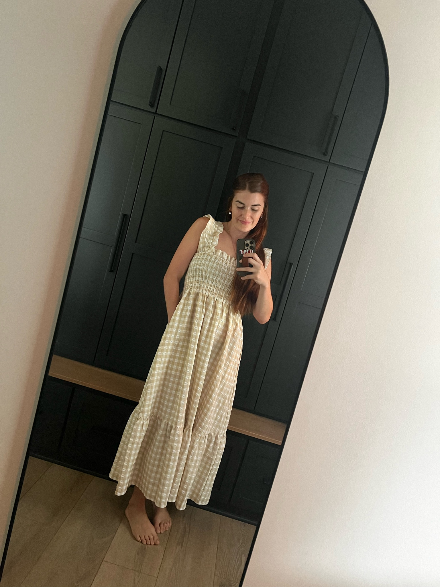 An affordable lightweight gingham dress with ruffle sleeves and pockets - yes please.
Also - the mirror I got last year for $62 from Walmart - I thought it was a great price then. Now it’s $50!

#LTKFindsUnder50 #LTKHome #LTKU