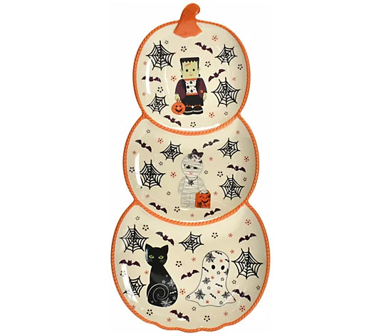 Temp-tations Seasonal Stacked Figural Pumpkin Platter - QVC.com | QVC