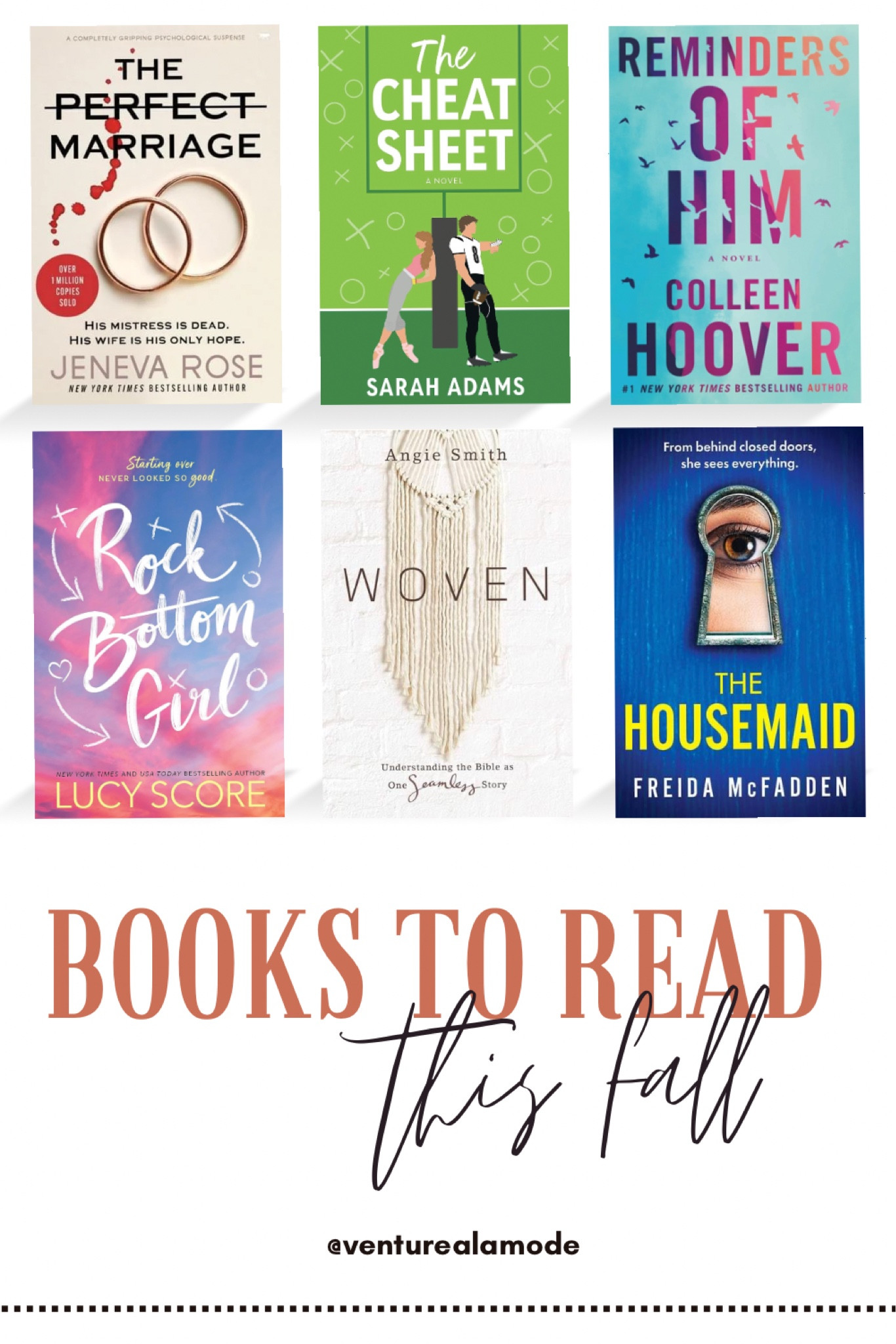 Here is my fall line up downloaded on my Kindle and ready to go! I just finished the Perfect Marriage and it was so good if you’re into thrillers! My sister says the Housemaid is the same kinda thing! As you can see, my preference in books is all over the place!😂

#LTKFind