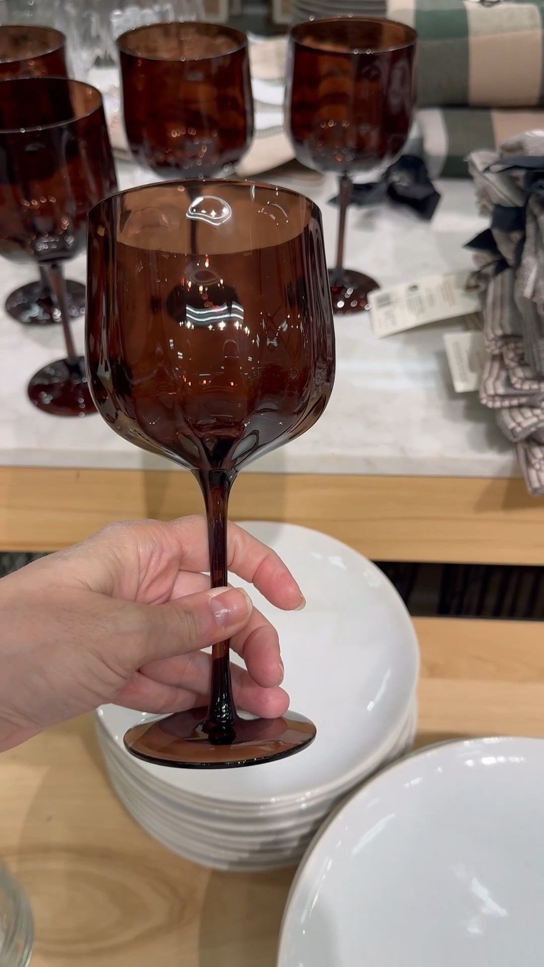 Love these chocolate brown wine glasses!  Tabletop decor, place setting

#LTKHome #LTKdayinmylife #LTKSeasonal