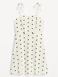 Fit & Flare Tie-Strap Printed Mini Dress for Women | Old Navy (US)