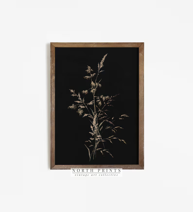 Dark Vintage Botanical Print  Moody Autumn Wall Decor  | Etsy | Etsy (US)
