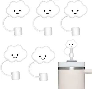 5Pcs 10mm Straw Covers Compatible with Stanley 30&40 Oz Tumbler, Cloud Shape Straw Covers, Straw ... | Amazon (US)