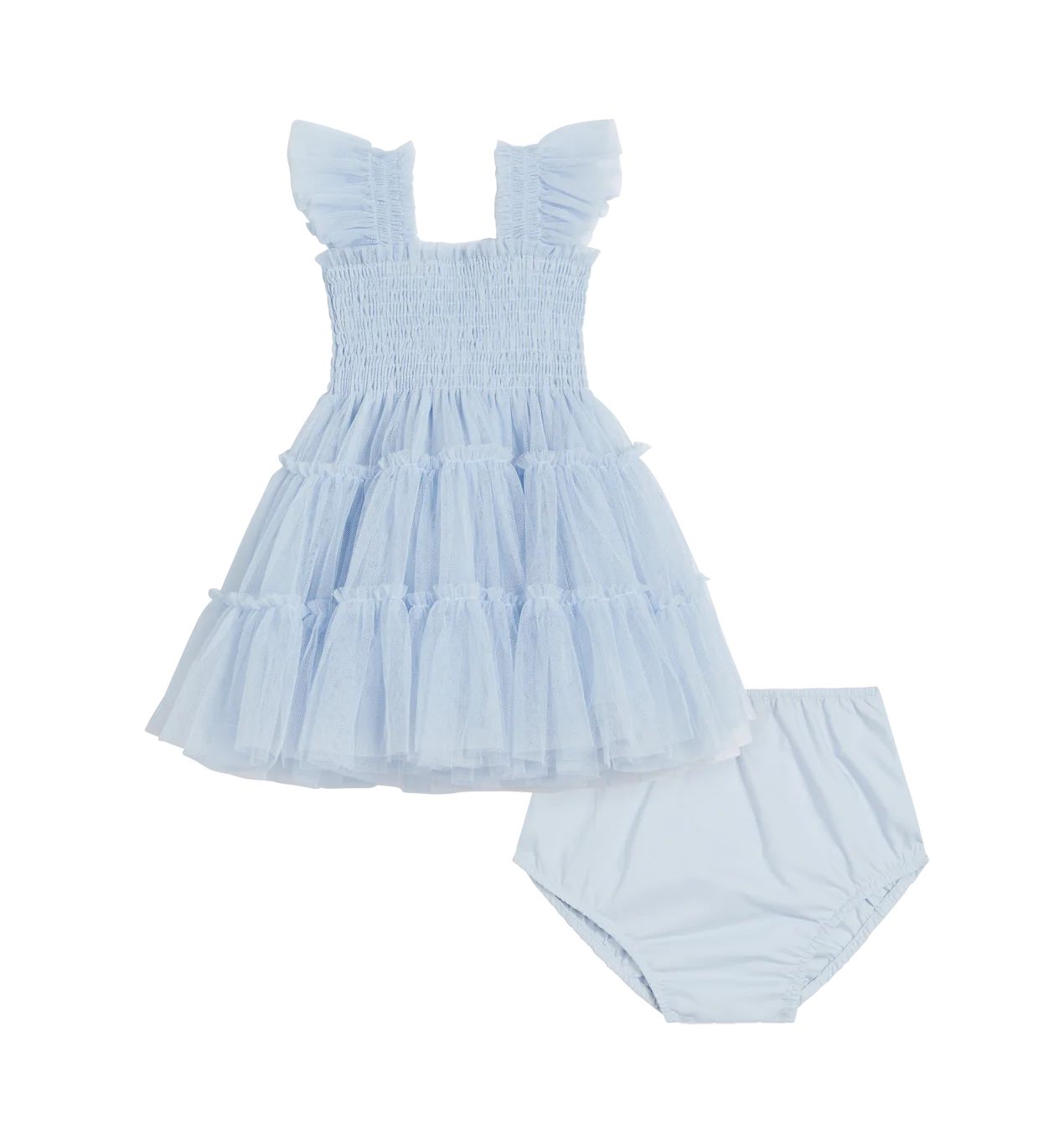 The Baby Tulle Ellie Nap Dress - Powder Blue Tulle | Hill House Home