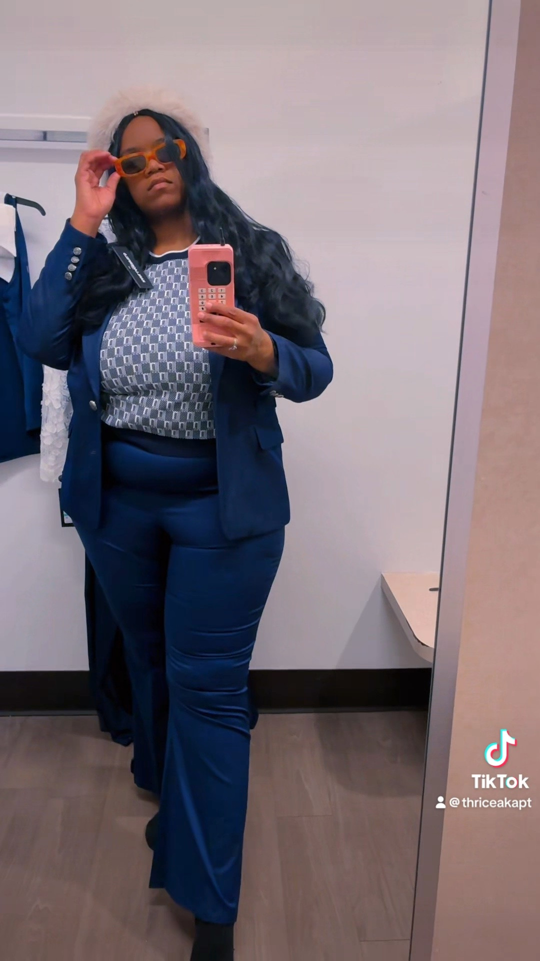 #AD Karl Lagerfeld collection Blazer and pants suite with Geometric fabric top !

#LTKWorkwear #LTKootd #LTKdayinmylife