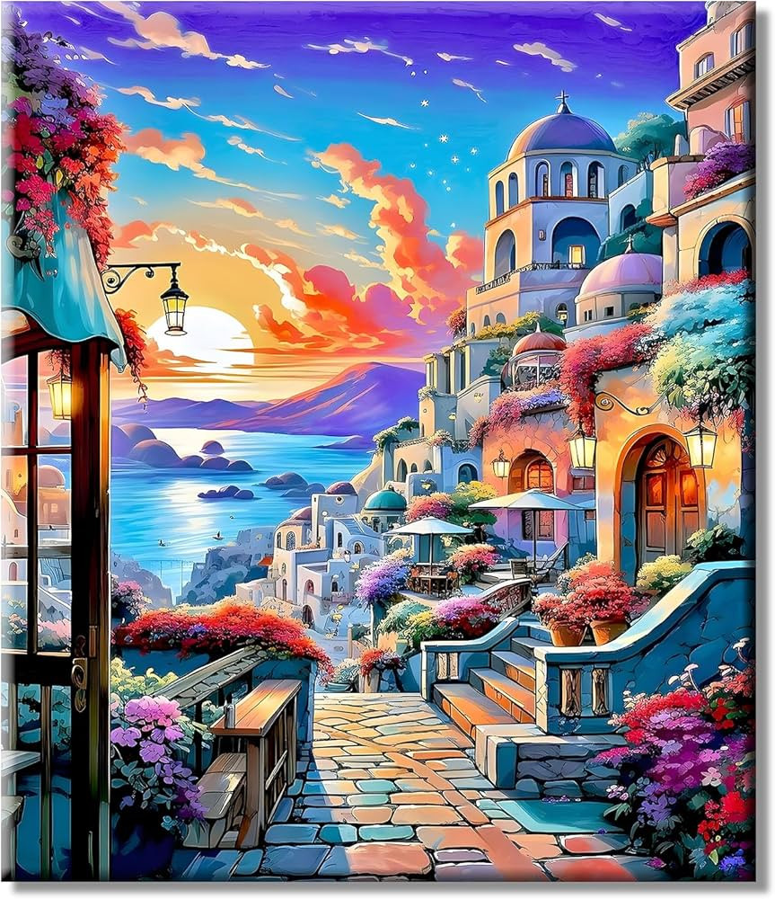 ShengDexin Paint by Numbers Kit for Adults Crafts,Beginner Paint by Number Kits on Canvas,DIY Art... | Amazon (US)