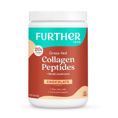 Further Food Collagen Peptides Powder + Reishi Mushroom - Chocolate - 11.36oz | Target