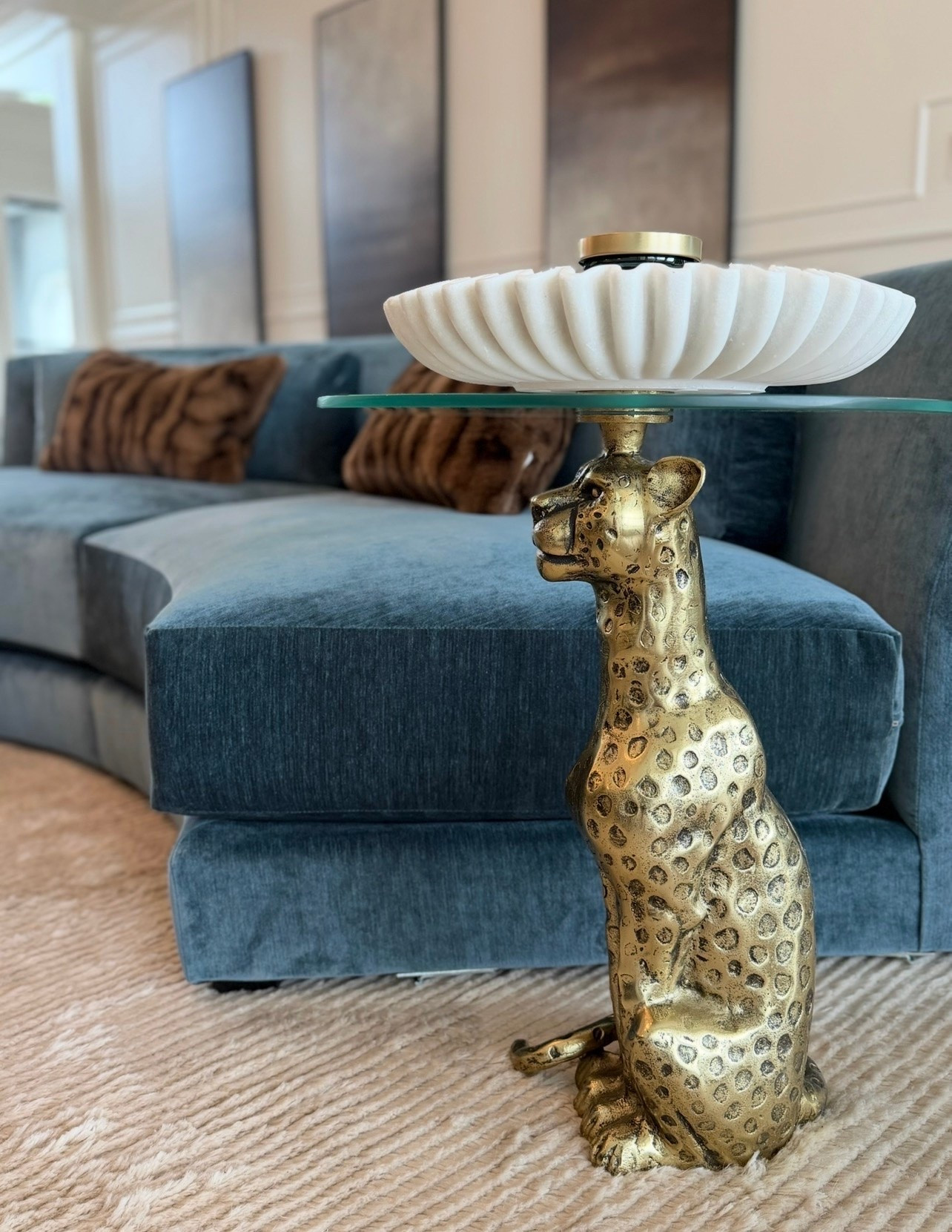 Loving all the animal decor recently.     This leopard accent table is one of those pieces that instantly adds personality to a room. Such a fun statement piece!

#LTKHome