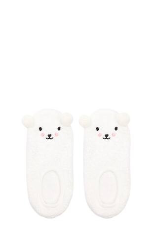 Fuzzy Knit Polar Bear Socks | Forever 21 (US)