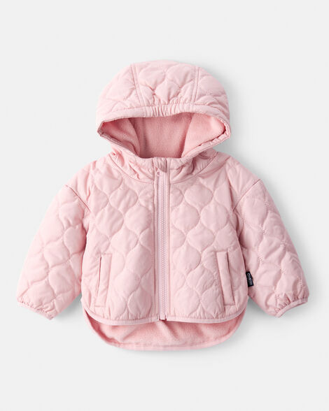 Baby Girl Quilted Long-Sleeve Midweight Jacket - Pink | Carter's Inc