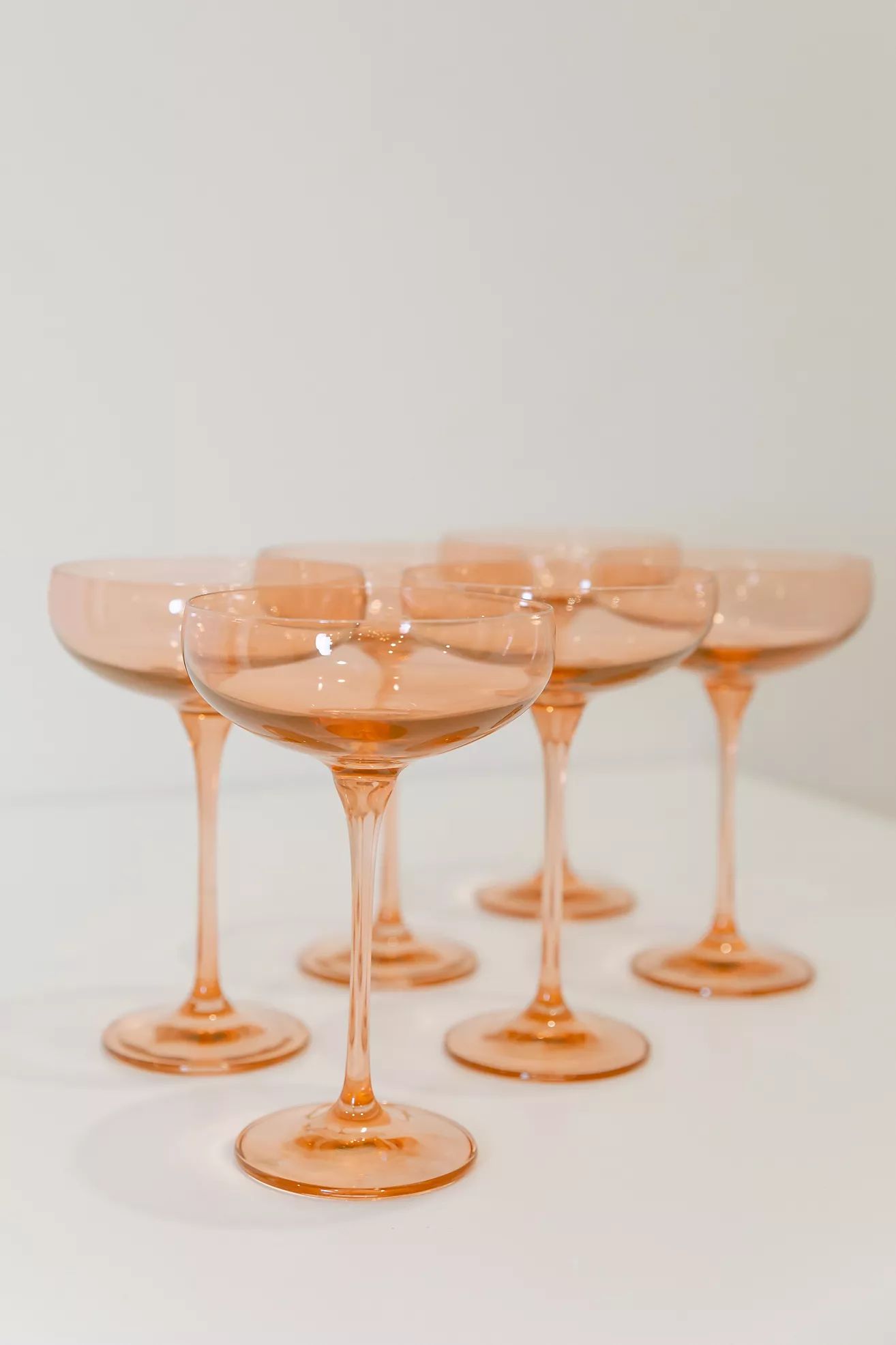Estelle Colored Glass Champagne Coupe Set | Anthropologie (US)