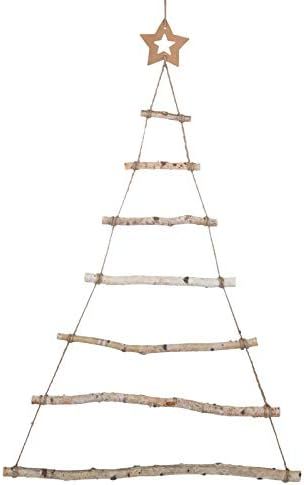 GWHOLE Wooden Ladder Christmas Tree Wooden Twig Tree Branches for Hanging Advent Calendar Christm... | Amazon (CA)