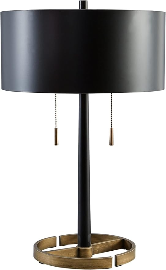 Signature Design by Ashley Amadell 24" Contemporary Metal Table Lamp, Black & Gold Finish | Amazon (US)