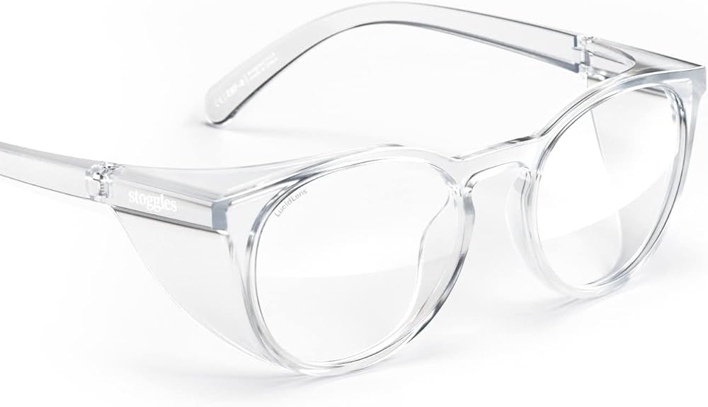 Stoggles - Official - Round - Z87.1 Certified Safety Glasses - Anti-Fog - Blue Light Blocking (Me... | Amazon (US)