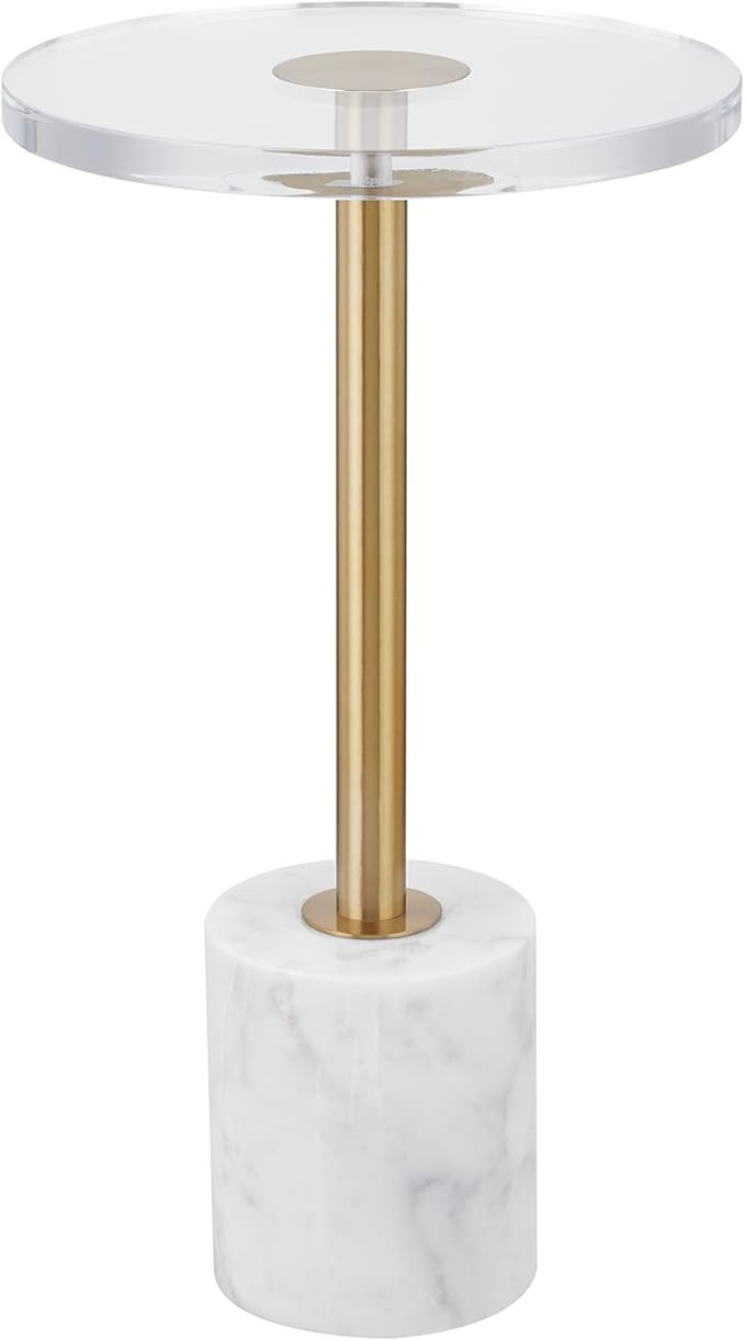 LIKENOW Furniture Acrylic Side Table,Clear Small Round End Table for Living Room,Bedroom,Office |... | Amazon (US)