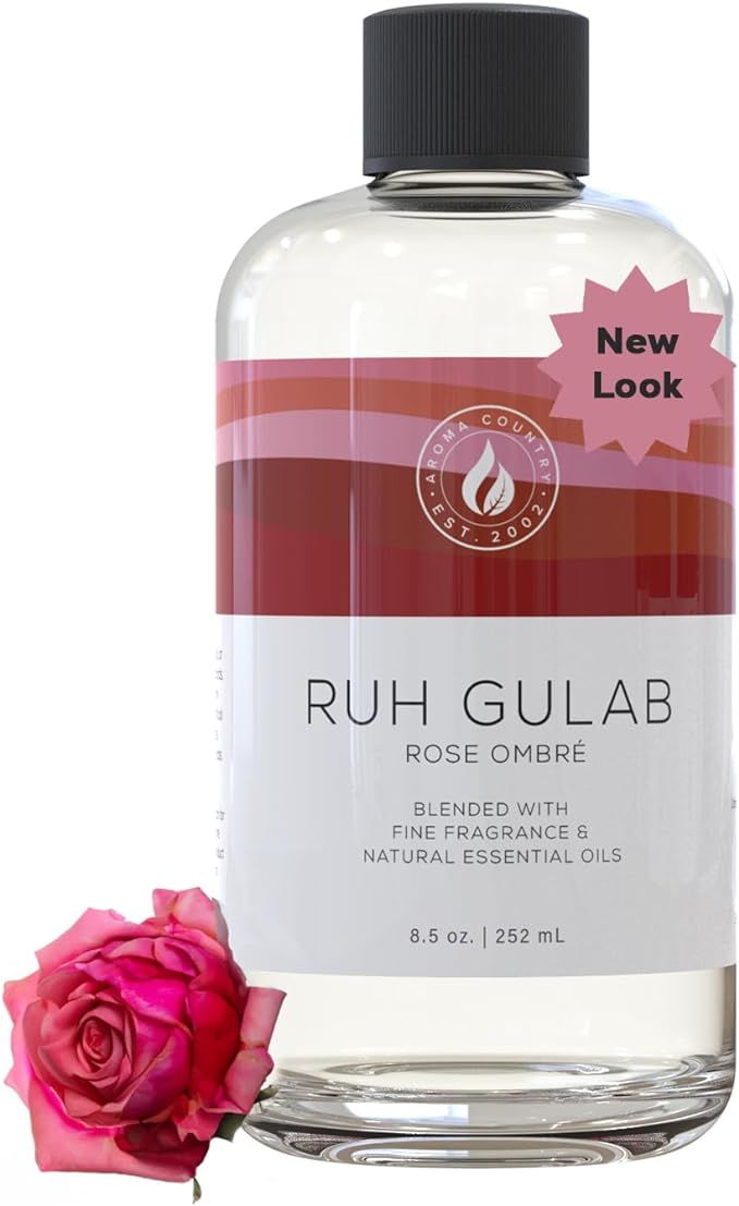 Ruh Gulab - Rose Ombre Essential Oil/Reed Diffuser Oil Refill (8.5 Fl. oz.) for Reed Diffusers, E... | Amazon (US)