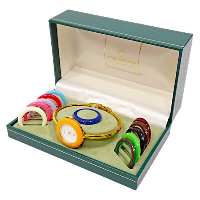 Gucci Change Bezel 11 Colors White / Gold Dial Women Watch in Box | eBay | eBay US