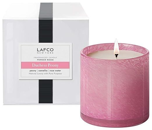 LAFCO New York Classic Scented Candle (Duchess Peony, Powder Room - 6.5 oz) | Amazon (US)