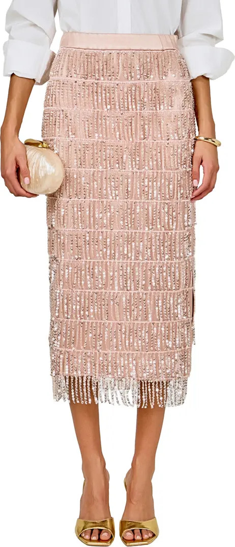 Sequin Tassel Midi Skirt | Nordstrom