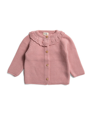 Made In Portugal Newborn Girls Collared Cardigan | TJ Maxx