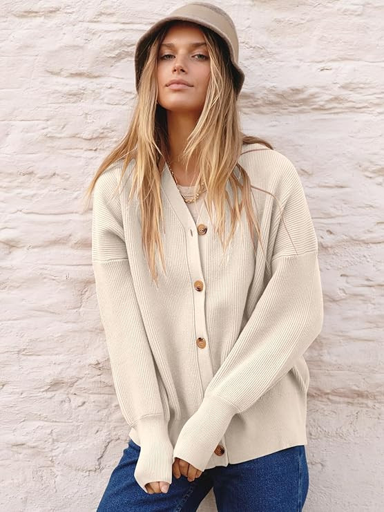 ANRABESS Women's Open Front Oversized Chunky Knit Long Sleeve Casual Loose Fall Fashion Sweaters ... | Amazon (US)