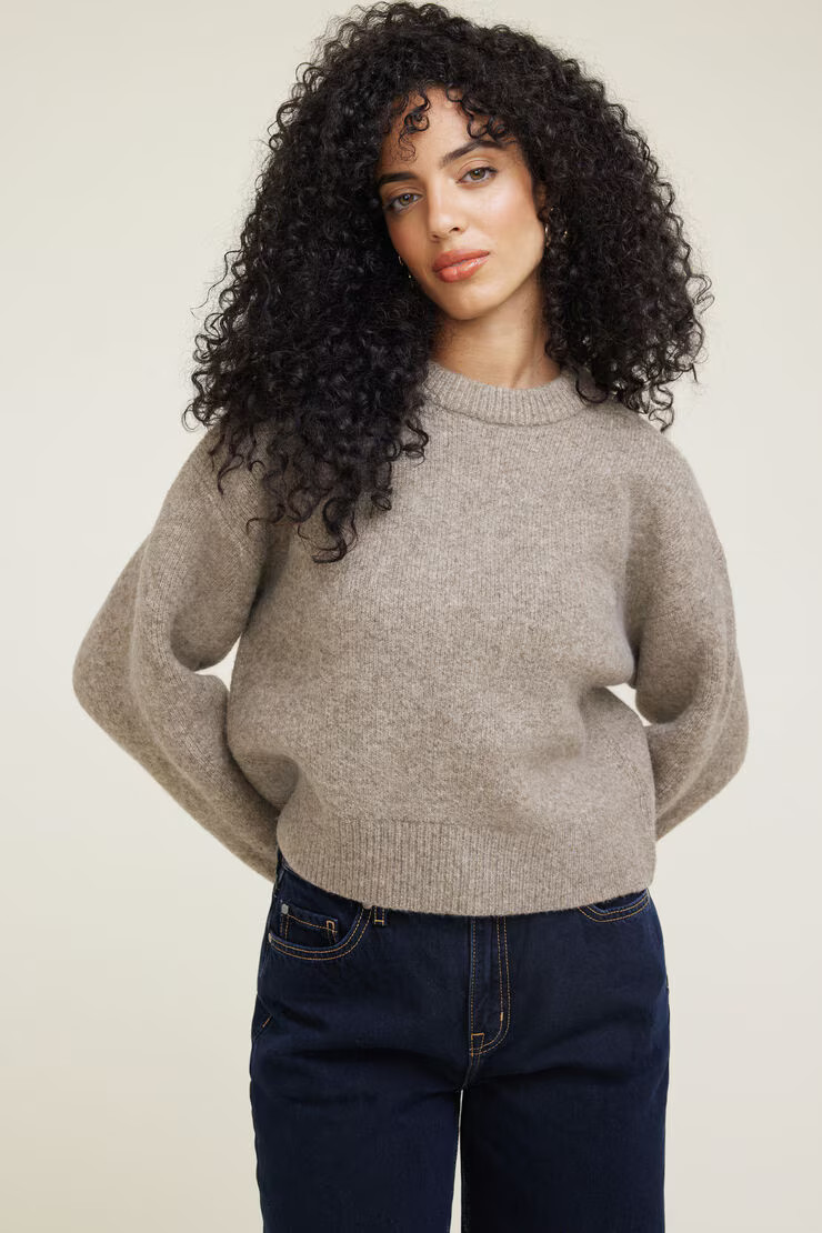 Jane Boxy Crewneck Sweater | Dynamite Clothing