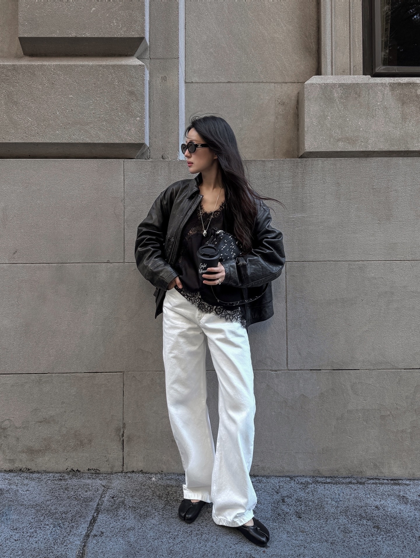 The feminine urge to romanticize October in @raboesyofficial 🖤 

Use code GK20VR for 20% off your pair🍂
.
.
.
American influencer | aesthetic fall outfit | NYC street style | fall style | fall fashion | outfit of the day | Pinterest aesthetics | outfit inspo | Pinterest inspired outfit | minimal chic | effortless outfit | Chic street style | street style | NYC style | outfit inspiration | fall aesthetic | neutral outfit | city girl style | trendy layers | NYC influencer | cool girl aesthetic | atlanta influencer | elevated basics | blazer outfit | moody aesthetics | minimal style | minimal street style | effortless chic | effortlessly chic | classy street style | New Yorker style | Parisian vibe | Parisian style | Parisian chic | outfit du jour | look du jour | tabi flats outfit | lace top outfit | leather jacket outfit