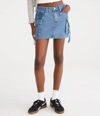 Denim Cargo Mini Skirt | Aeropostale