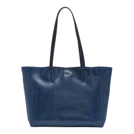 DKNY Blue Animal Print Leather Tote Handbag Purse | Walmart (US)