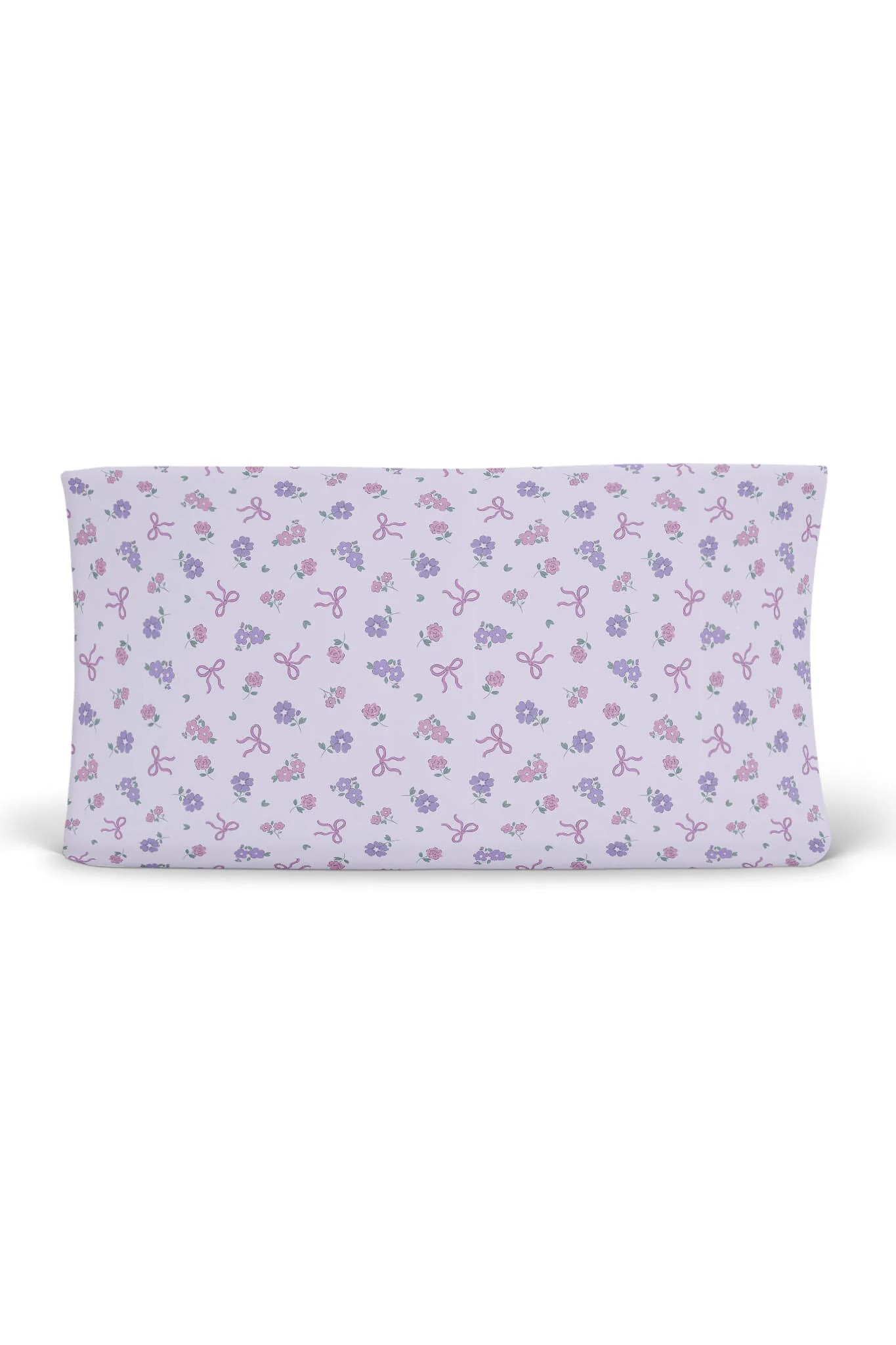 Ribbon & Roses Changing Pad Cover | Purple | Caden Lane