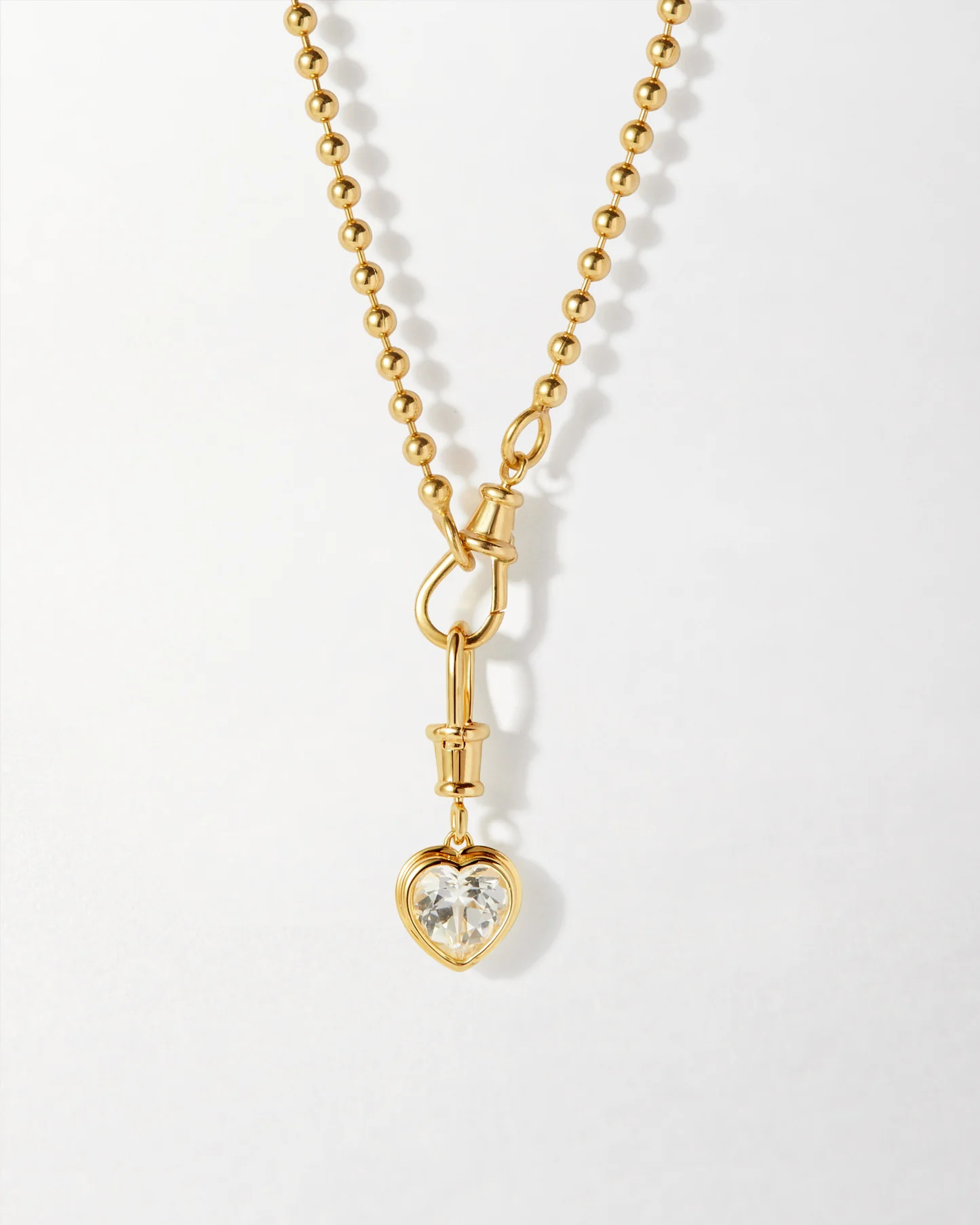 Heart White Sapphire Necklace | Edge of Ember Ltd