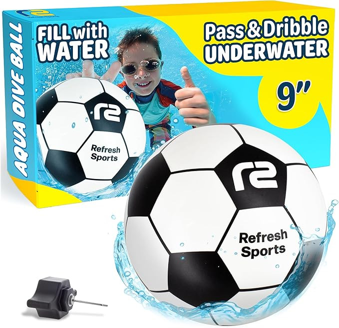 Aqua Dive Soccer Ball – Fun Underwater Pool Toy for Ages 8-12 – Outdoor Ball Game for Kids ... | Amazon (US)