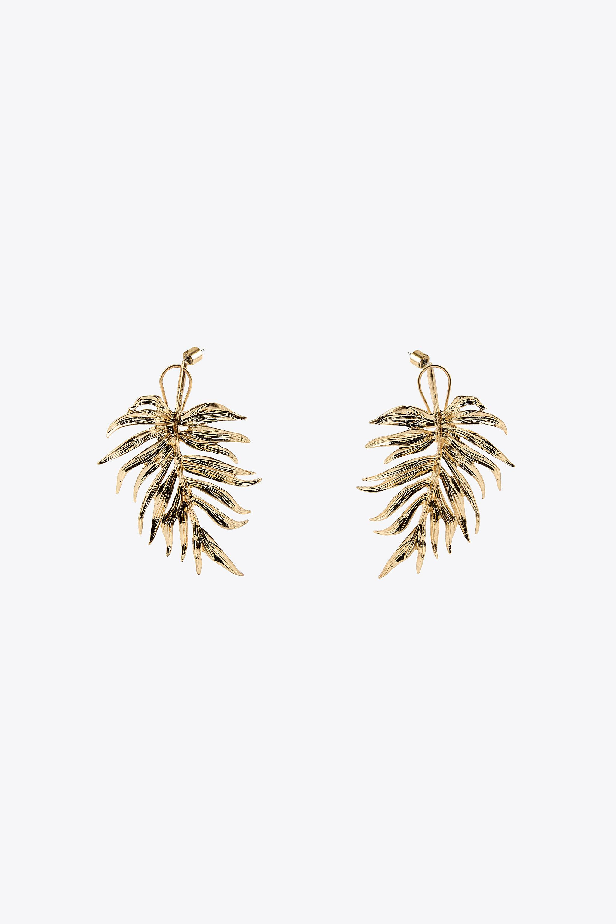 ARECA LEAF EARRINGS | Zara US