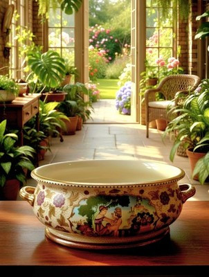 Antique Chinese Famille Rose porcelain foot bath or jardini\u00e8re 19"\u00d712.5"\u00d76" | eBay US