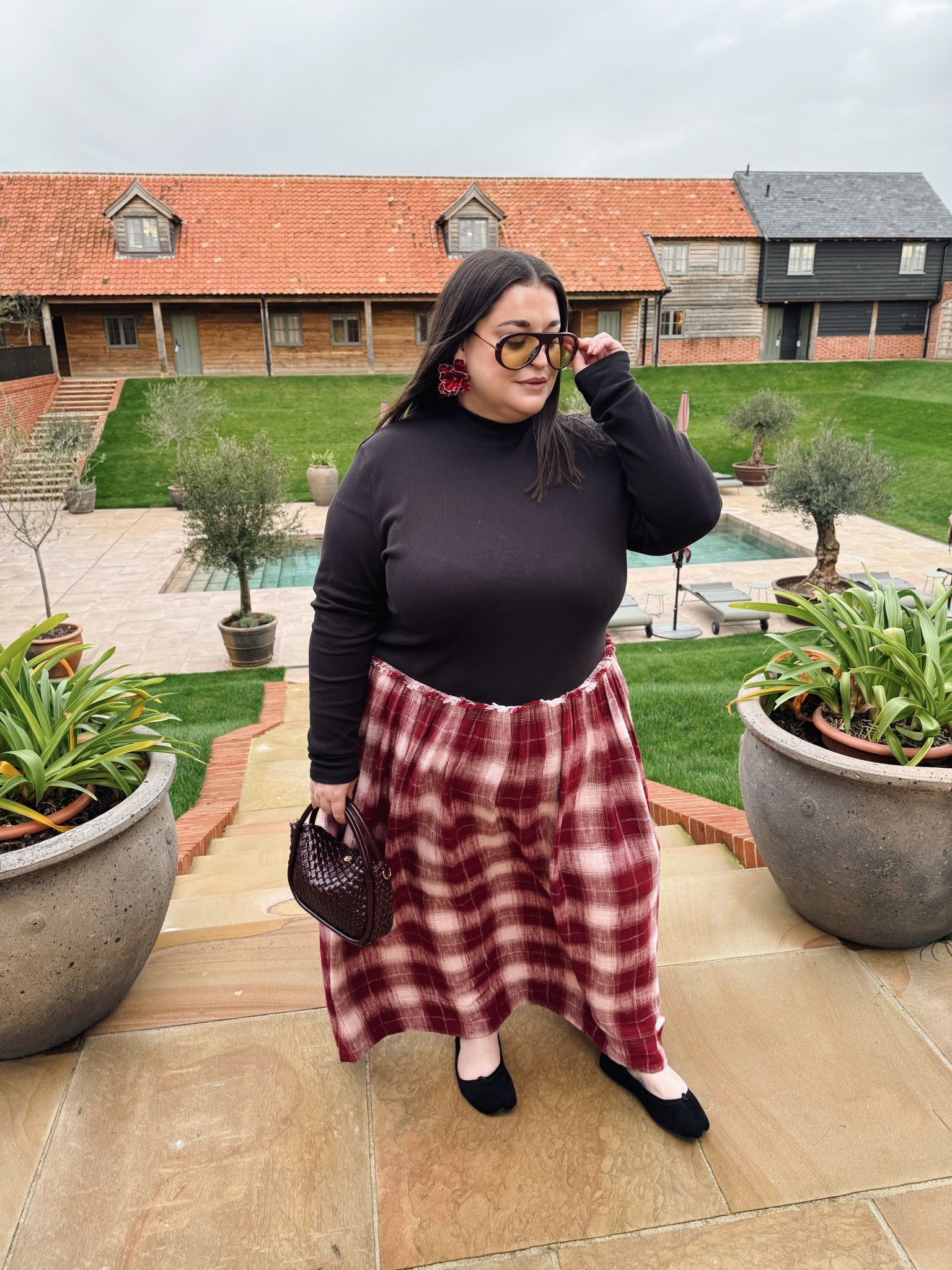 This 2-in-1 check dress takes the stress out of knowing what to wear and would look great layered with a chunky knit. 

Plus size winter outfit inspiration checks burgundy accessories tabi flats funnel neck 

#LTKuk #LTKplussize #LTKcurves
