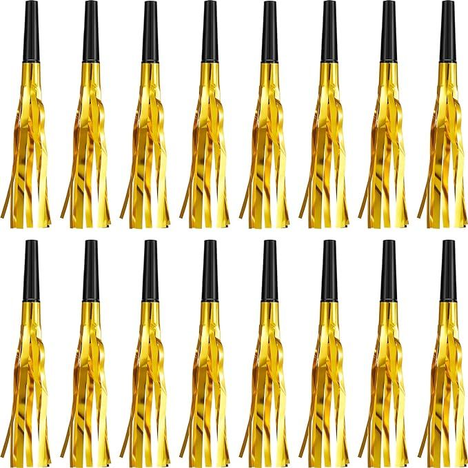 Amazon.com: 24 Pieces Gold Noise Makers for Adults Kids Party Horns and Blowers Noisemakers for B... | Amazon (US)
