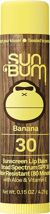 Sun Bum SPF 30 Sunscreen Banana Lip Balm - Moisturizing Aloe Vera and Vitamin E - Vegan and Cruel... | Amazon (US)