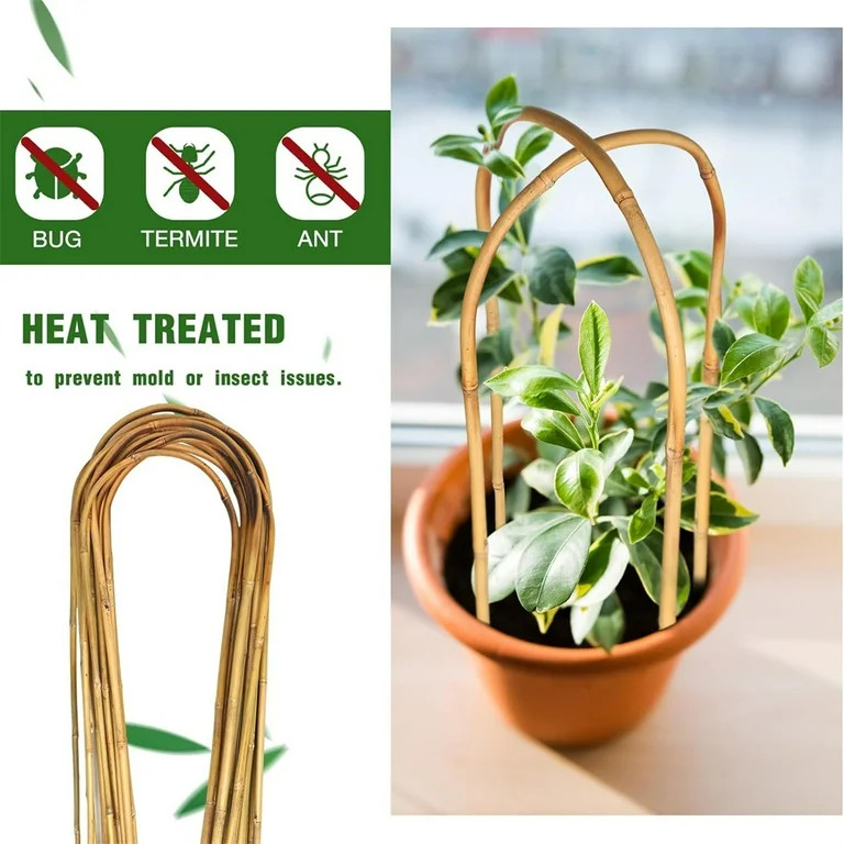 16 Inch Natural Bamboo Plants Trellis,Climbing Flowers and Vines,Ivy,Outdoor Planting,Garden Arch... | Walmart (US)