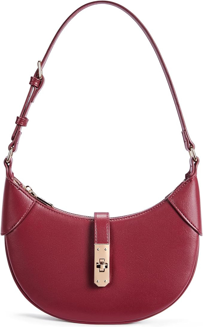 BOSTANTEN Shoulder Bags for Women Small Crescent Moon Underarm Purse Trendy Vegan Leather Handbag | Amazon (US)