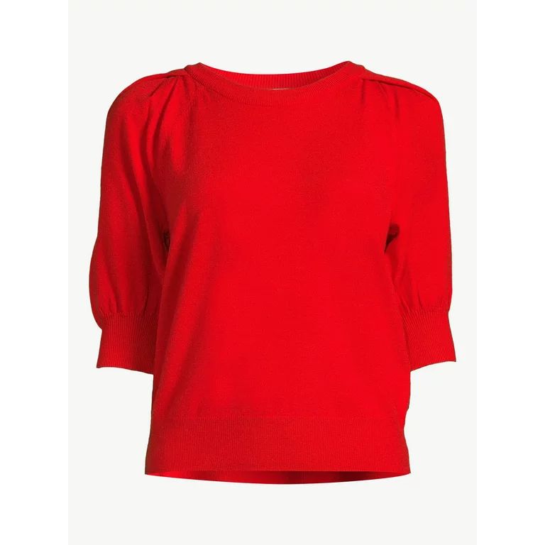 Free Assembly Women's Pleat Shoulder Sweater - Walmart.com | Walmart (US)