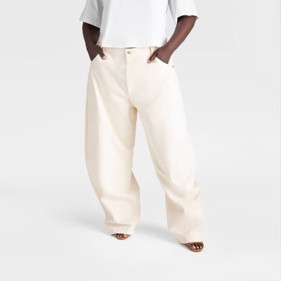 KBB by KAHLANA Women's Mid-Rise 'The Barrel Leg Jean' - Cream 24 | Target