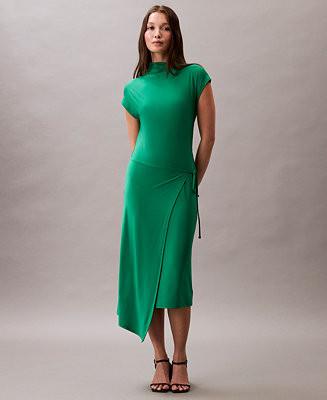 Women's Wrap Front Midi Dress | Macy's