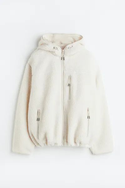 Hooded teddy jacket | H&M (UK, MY, IN, SG, PH, TW, HK)