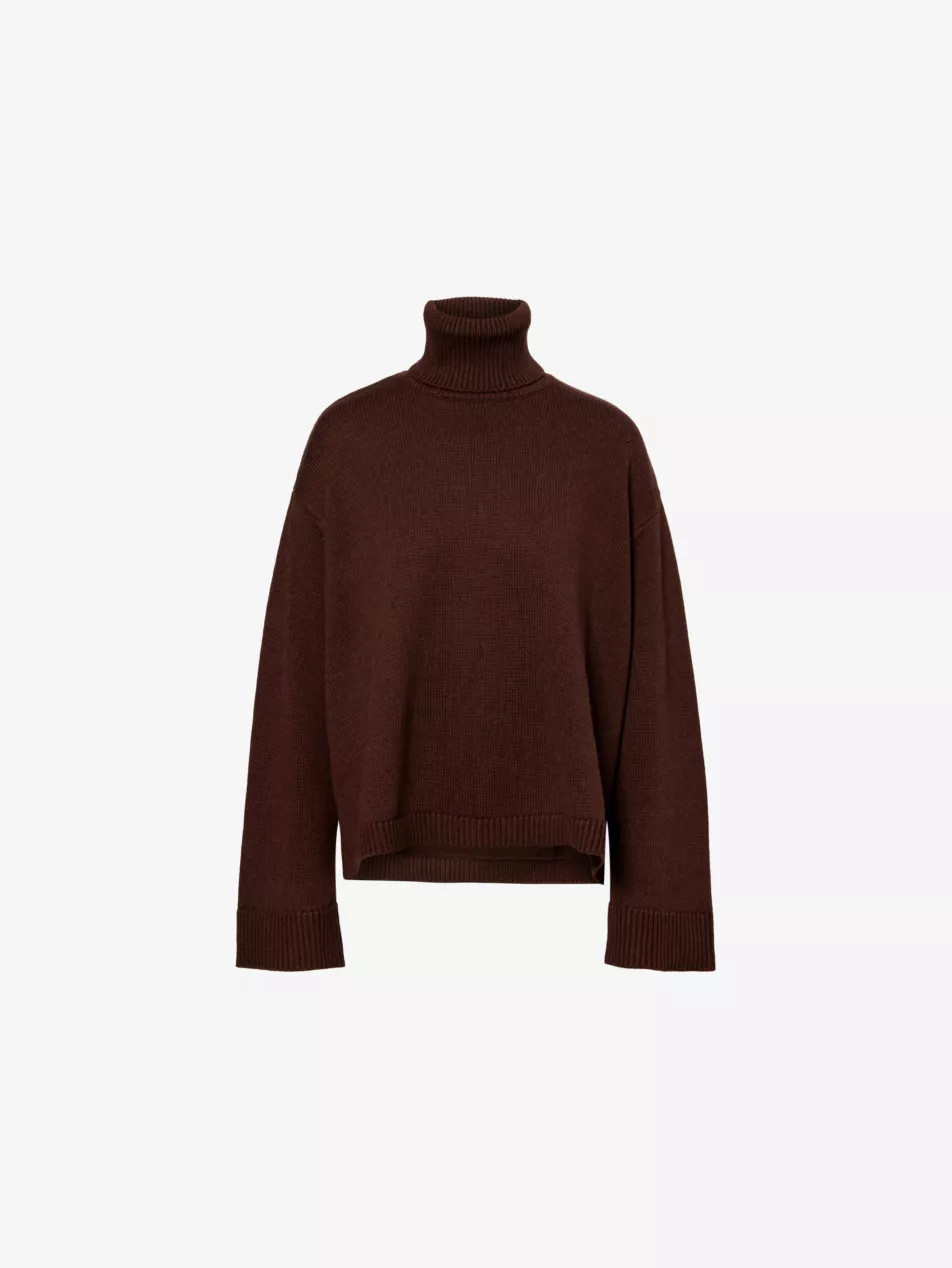 Rhea turtleneck cotton-wool blend knitted jumper | Selfridges