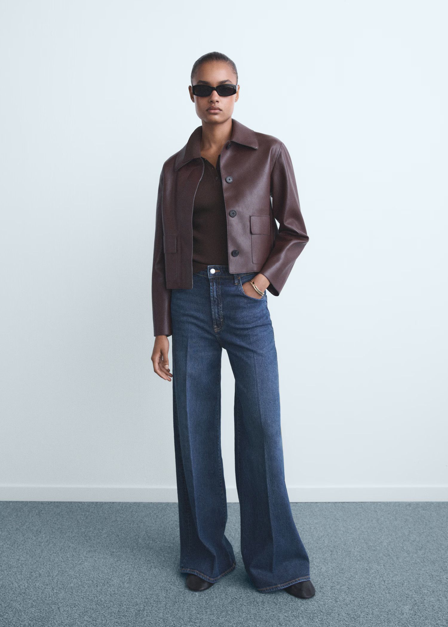 High-waisted wide-leg jeans | Mango (US/MX/AU)