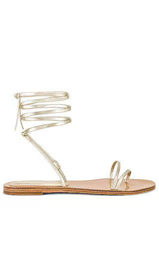Nua Sandal in Pale Gold | Revolve Clothing (Global)